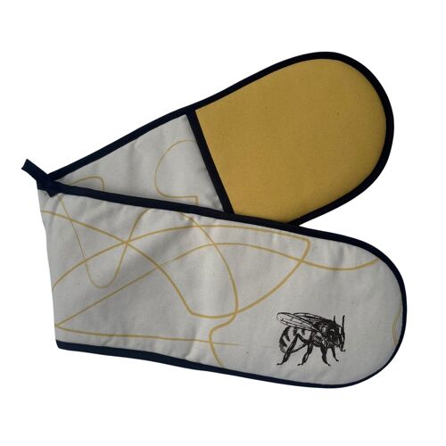 Bee Swirl Double Oven Glove