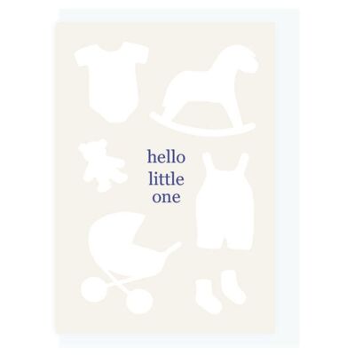 Folding card 'hello little one'