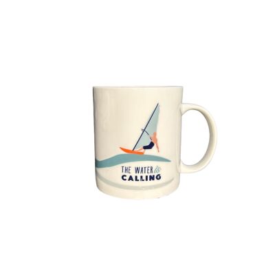 L'eau appelle la planche à voile 425 ml Mug