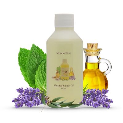 Aceite de baño y masaje de aromaterapia Muscle Ease - Botella de 100 ml