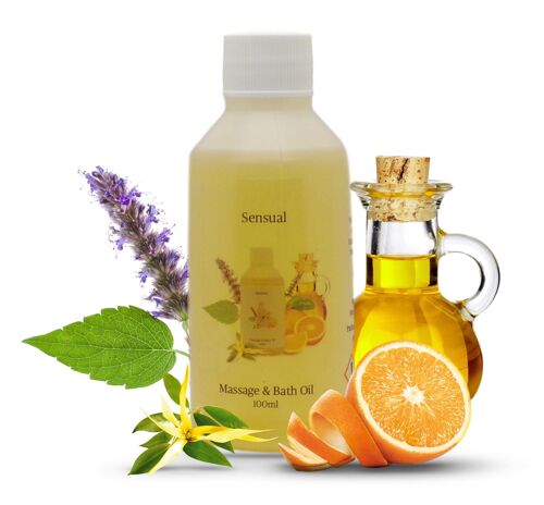 Sensual Aromatherapy Massage and Bath Oil - 100ml Bottle