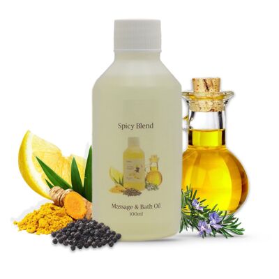 Mélange d'épices - Huile de massage et de bain d'aromathérapie - Flacon de 100ML