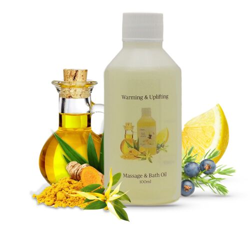 Warming & Uplifting Aromatherapy Massage & Bath Oil - 100ml