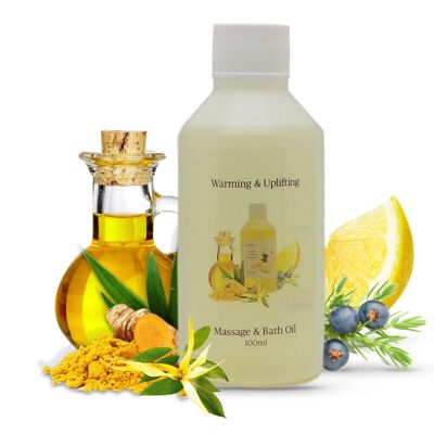 Warming & Uplifting Aromatherapy Massage & Bath Oil - 100ml