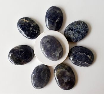 Polished Iolite Palm Stones, Natural Pocket Stones 4