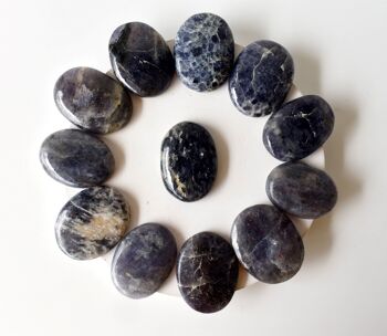 Polished Iolite Palm Stones, Natural Pocket Stones 6