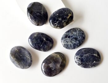 Polished Iolite Palm Stones, Natural Pocket Stones 8