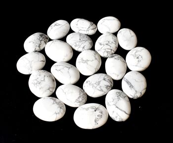 Howlite Palm Stone, Natural Palm Stone, Crystal Pocket stones 9