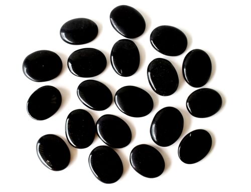 Polished Black Obsidian Palm Stone, Pocket Stone