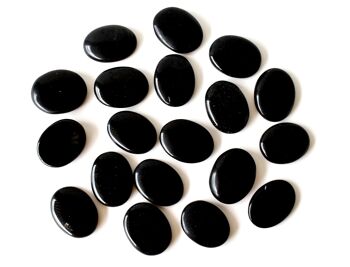 Polished Black Obsidian Palm Stone, Pocket Stone 1