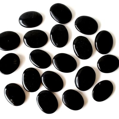 Polished Black Obsidian Palm Stone, Pocket Stone