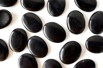 Polished Black Obsidian Palm Stone, Pocket Stone 5
