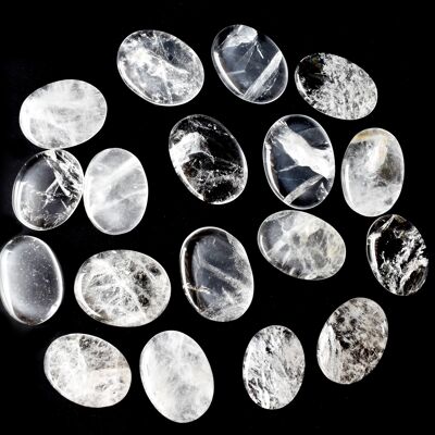 Polierter Kristallquarz-Palmenstein, natürliche Taschensteine