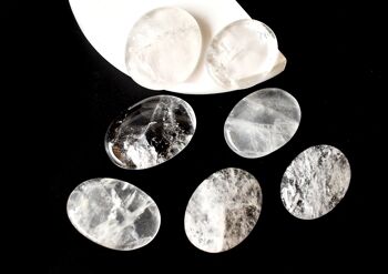 Polished Crystal Quartz Palm Stone, Natural Pocket Stones 6