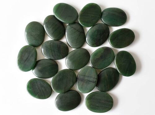 Polished Green Jade Palm Stone, Pocket Stone
