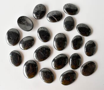 Polished Hematite Palm Stone, Pocket Stone 1