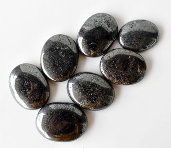 Polished Hematite Palm Stone, Pocket Stone 3