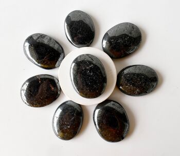 Polished Hematite Palm Stone, Pocket Stone 6