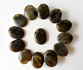 Polished Labradorite Palm Stone, Pocket Stone 2