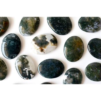 Polished Moss Agate Palm Stone, Moss Agate Crystal 9