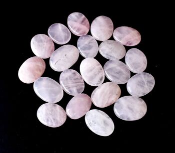Polished Rose Quartz Palm Stone, Rose Quartz Crystal 6