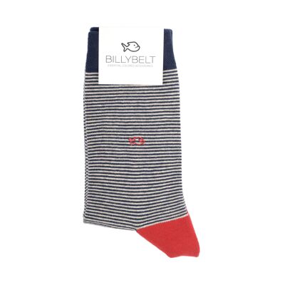 Striped combed cotton socks - La 33