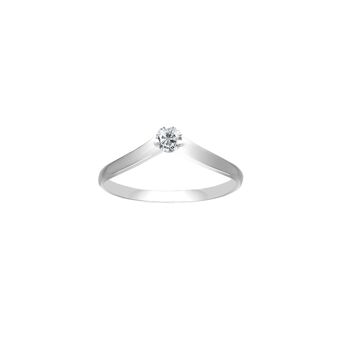 Solitaire Victoria Diamant de laboratoire - 0,09 ct - Or Blanc 18 kt - Bague La Source 1