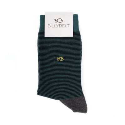 English Green Striped Socks