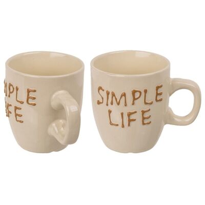 Set 2 tazas Mug 7x6 cm Simple Life