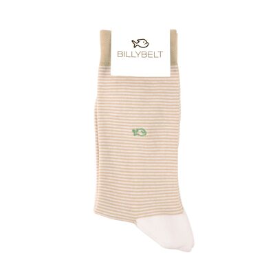 Beige gestreifte Socken