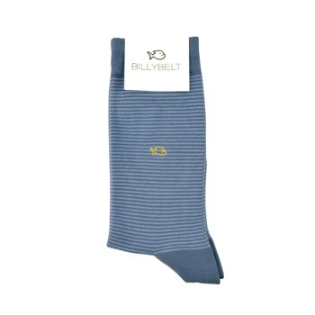 Chaussettes Rayées Bleu Jean 1