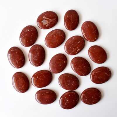 Polished Red Jasper Palm Stone, Pocket Stone