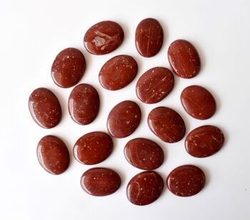 Polished Red Jasper Palm Stone, Pocket Stone 1