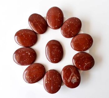 Polished Red Jasper Palm Stone, Pocket Stone 2