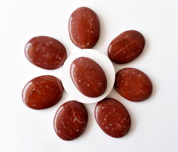 Polished Red Jasper Palm Stone, Pocket Stone 7
