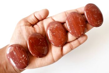 Polished Red Jasper Palm Stone, Pocket Stone 8