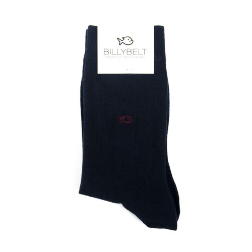 Chaussettes en coton peigné Bleu marine