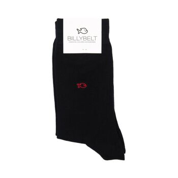 Chaussettes en coton peigné Unies - Noir réglisse 1