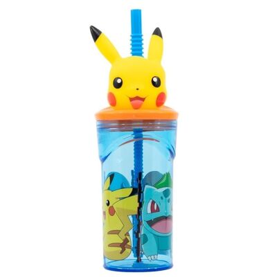 Pokemon Vaso Pajita Figura 3D 360 ml