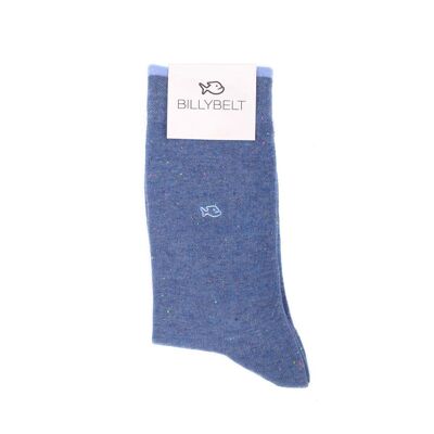 Light Blue Mottled Speckled Socks