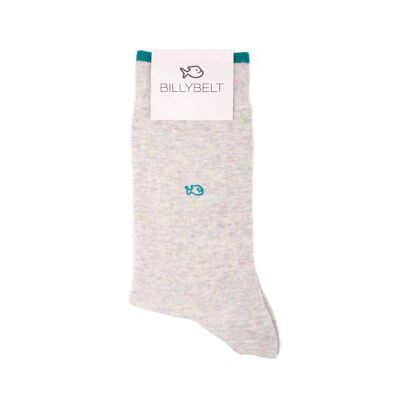 Chaussettes Mouchetées Gris Clair Chiné