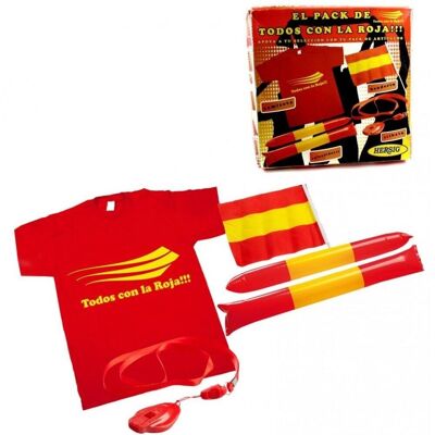 Pack hincha ESPAÑA Camiseta, banderín...