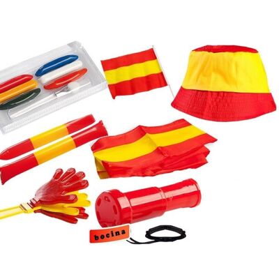 Pack hincha ESPAÑA Gorro,banderín,pintur