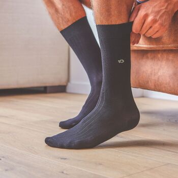 Chaussettes Fil d'Écosse Gris Anthracite 2