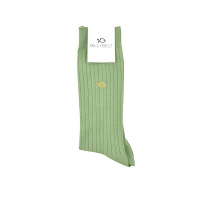 Hellgrüne Socken aus Lisle-Faden