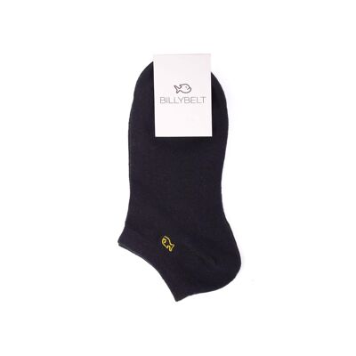 Plain combed cotton socks - Black