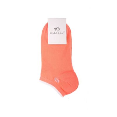 Einfarbige Socken aus gekämmter Baumwolle – Koralle