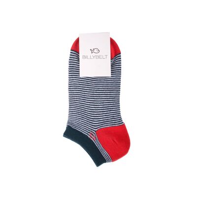 Gestreifte Socken aus gekämmter Baumwolle – Englischgrün