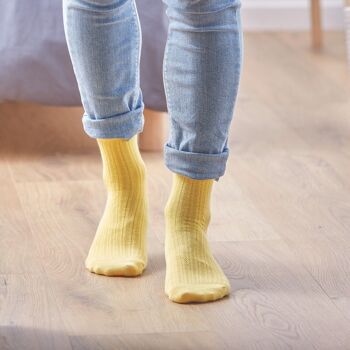 Chaussettes en Dentelles Jaune 3