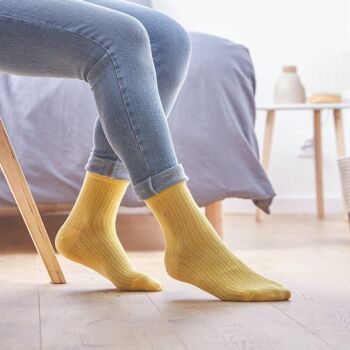 Chaussettes en Dentelles Jaune 4